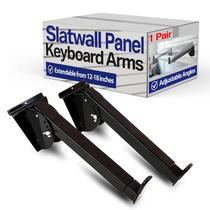 Braços para Teclado Victory Display Ajustáveis 30-46 cm para Painel Slatwall Braços para Teclado Victory Display Ajustáveis 30-46 cm para Painel Slatwall