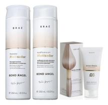 Braé Bond Angel Kit - Sh. Mat. pH 250ml + Acdf pH Matizador 250ml + Fortificante Passo 3 Braé 100ml