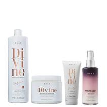 Brae Divine Anti Frizz Shampoo 1L Mascara 500g Leave-in 200g e Beauty Sleep 100ml