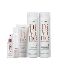 BRAE Divine Antifrizz kit Duo 250ml Leave-in 200ml Mascara Queratina 60ml e So Fresh 150ml Leave-in