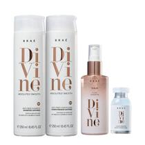 Brae Divine Kit Presente - Shampoo+Condicionador 250ml+Serum Plume 60ml+Ampola 13ml - BRAÉ