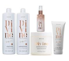 Braé Divine Kit (Sh+ Cond Antifr 1L) + Plume Sensation 60ml + Leave-In 10 In 1 200g + Máscara 500g