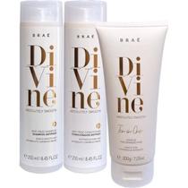 Braé Divine Kit Shampoo Antifrizz 250ml + Condicionador Antifrizz 250ml + Leave-In 10 In 1 200g