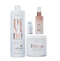 Brae Divine Shampoo Antifrizz 1L+Mascara 500g+Serum 60ml+Ampola 13ml - BRAÉ