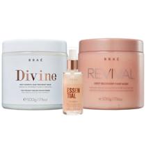 Braé Kit Mascara Divine Revival Oil Blend Trio Salon (3 Produtos)