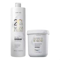 Braé Wanna Be Blond Kit Pó Descolorante 500g + Oxidante 20 Vol. 900ml