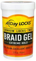 Braid Gel AllDay Locks Extreme Hold 960 ml com óleo de melaleuca