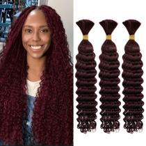 Braiding Hair 3 pacotes 18 polegadas 150g Deep Wave 10A Brazilian