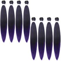 Braiding Hair Alrence, pré-esticado, 30 cm, 8 pacotes, 1B/roxo