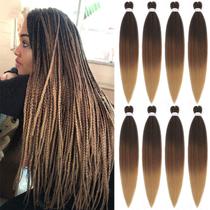 Braiding Hair Alrence, trança longa pré-esticada, 30 cm, 8 pacotes