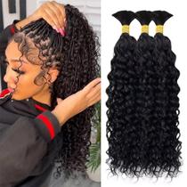 Braiding Hair Bangxunk Curly Water Wave 150g 3 pacotes de 16 polegadas Braiding Hair Bangxunk Curly Water Wave 150g 3 pacotes de 16 polegadas