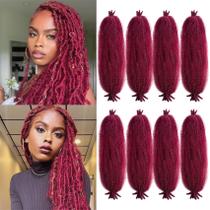 Braiding Hair Chicmoi Marley Twist Burgundy 60 cm Pacote com 8