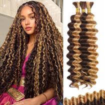 Braiding Hair CIFENDIN Boho Braids 110 g 16" Deep Wave 3 pacotes Braiding Hair CIFENDIN Boho Braids 110 g 16" Deep Wave 3 pacotes