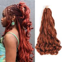 Braiding Hair conrora French Curly 30 cm, 8 pacotes, cobre, vermelho