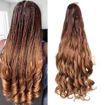 Braiding Hair conrora French Curly 60cm, 8 pacotes para mulheres negras
