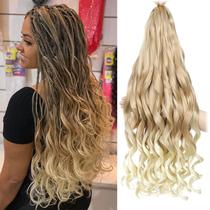 Braiding Hair conrora French Curly 60cm, 8 pacotes para mulheres negras