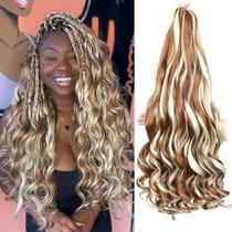 Braiding Hair conrora French Curly 60cm, 8 pacotes para mulheres negras