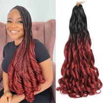 Braiding Hair conrora French Curly de 24 polegadas, 8 pacotes sintéticos