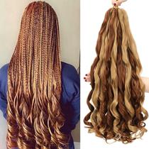 Braiding Hair conrora French Curly de 24 polegadas, 8 pacotes sintéticos