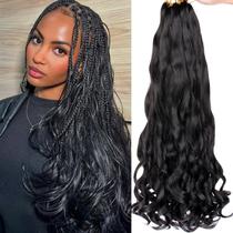 Braiding Hair COOKOO French Curl 22 polegadas 75 g x 8 pacotes