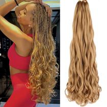 Braiding Hair COOKOO French Curl, loiro claro de 26 polegadas, x9