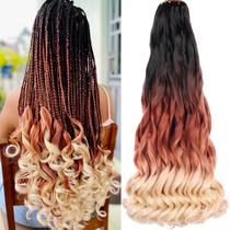 Braiding Hair COOKOO French Curly pré-esticado 22 polegadas 9x75g Braiding Hair COOKOO French Curly pré-esticado 22 polegadas 9x75g