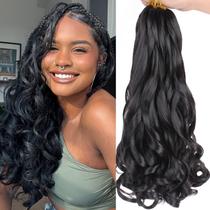 Braiding Hair COOKOO French Curly sintético de 14 polegadas, pacote com 9 Braiding Hair COOKOO French Curly sintético de 14 polegadas, pacote com 9