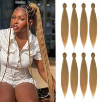 Braiding Hair DIFUNEE, pré-esticado, 24 polegadas, 8 pacotes, loiro