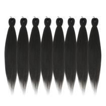 Braiding Hair DIFUNEE, pré-esticado, castanho claro de 24 polegadas, 8 pacotes
