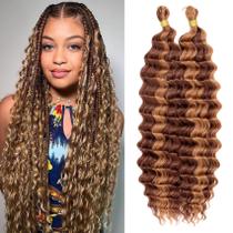 Braiding Hair Eerya Long Curly 18 polegadas Deep Ocean Wave x2