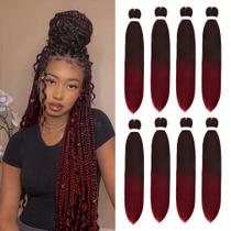 Braiding Hair Fairise Ombre pré-esticado 26 cm, 100 g x 8 pacotes Braiding Hair Fairise Ombre pré-esticado 26 cm, 100 g x 8 pacotes