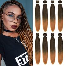 Braiding Hair Fairise Ombre pré-esticado, 30 cm, 100 g x 8 pacotes Braiding Hair Fairise Ombre pré-esticado, 30 cm, 100 g x 8 pacotes