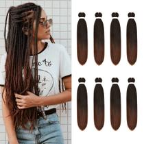 Braiding Hair Fairise Ombre pré-esticado 80 g x 8 pacotes de 20 cm Braiding Hair Fairise Ombre pré-esticado 80 g x 8 pacotes de 20 cm