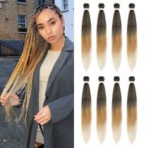 Braiding Hair Fairise, pré-esticada, 26 cm, 100 g x 8 pacotes 1B/27/613 Braiding Hair Fairise, pré-esticada, 26 cm, 100 g x 8 pacotes 1B/27/613