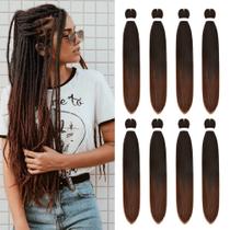Braiding Hair Fairise, pré-esticada, 26 cm, 100 g x 8 pacotes, 1B30 Braiding Hair Fairise, pré-esticada, 26 cm, 100 g x 8 pacotes, 1B30