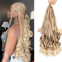 Braiding Hair Flagship Honey Blonde French Curls 26 polegadas x8