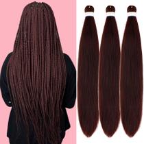 Braiding Hair Gozill Dark Burgundy pré-esticado para mulheres Braiding Hair Gozill Dark Burgundy pré-esticado para mulheres