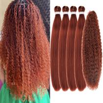 Braiding Hair Gozill Ginger Boho Braids pré-esticadas