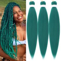 Braiding Hair Gozill Jade Green pré-esticado de 26 polegadas