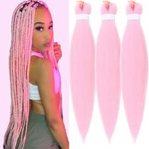 Braiding Hair Gozill Pink Pré-esticado 90g 26 polegadas x3