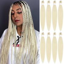 Braiding Hair Pofworld, pré-esticado, 22 cm, pacote com 8 unidades sintéticas