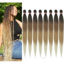 Braiding Hair RUN SHUI Ombre pré-esticado, 8 pacotes de 90 cm