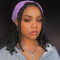 Braiding Hair ShowCoco, pré-esticado, 30 cm, 8 pacotes, preto natural