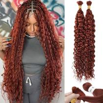 Braiding Hair SOYI HAIR Dark Ginger Water Wave 18 em 100 g