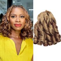 Braiding Hair TUVOJALE French Curl 30 cm, 8 pacotes sintéticos