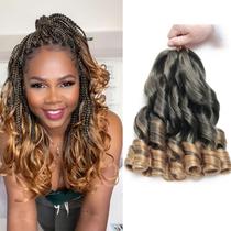 Braiding Hair TUVOJALE French Curl 30 cm, 8 pacotes sintéticos Braiding Hair TUVOJALE French Curl 30 cm, 8 pacotes sintéticos