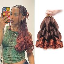 Braiding Hair TUVOJALE French Curl 30 cm, 8 pacotes sintéticos