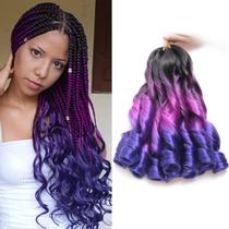Braiding Hair TUVOJALE French Curl 30 cm, 8 pacotes sintéticos