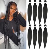 Braiding Hair Ubeleco, pré-esticado, 36 polegadas, textura Yaki, 8 pacotes
