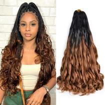 Braiding Hair Vitorish French Curl, pré-esticado, 22", 8 pacotes
